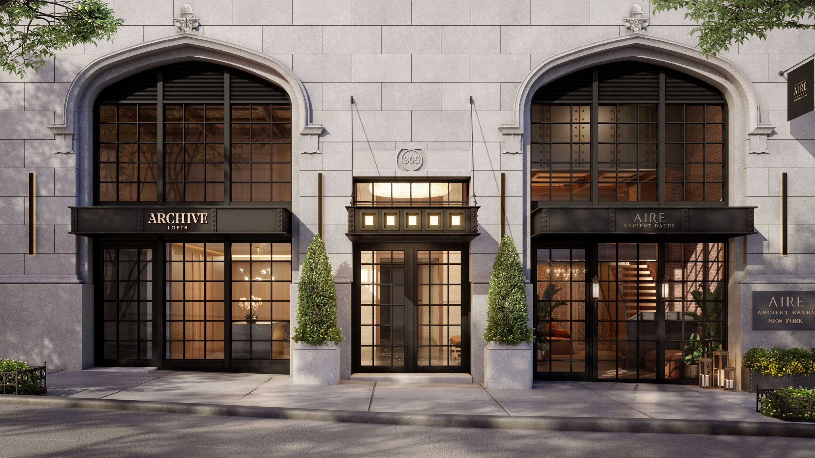 Front entryway to Archive Lofts