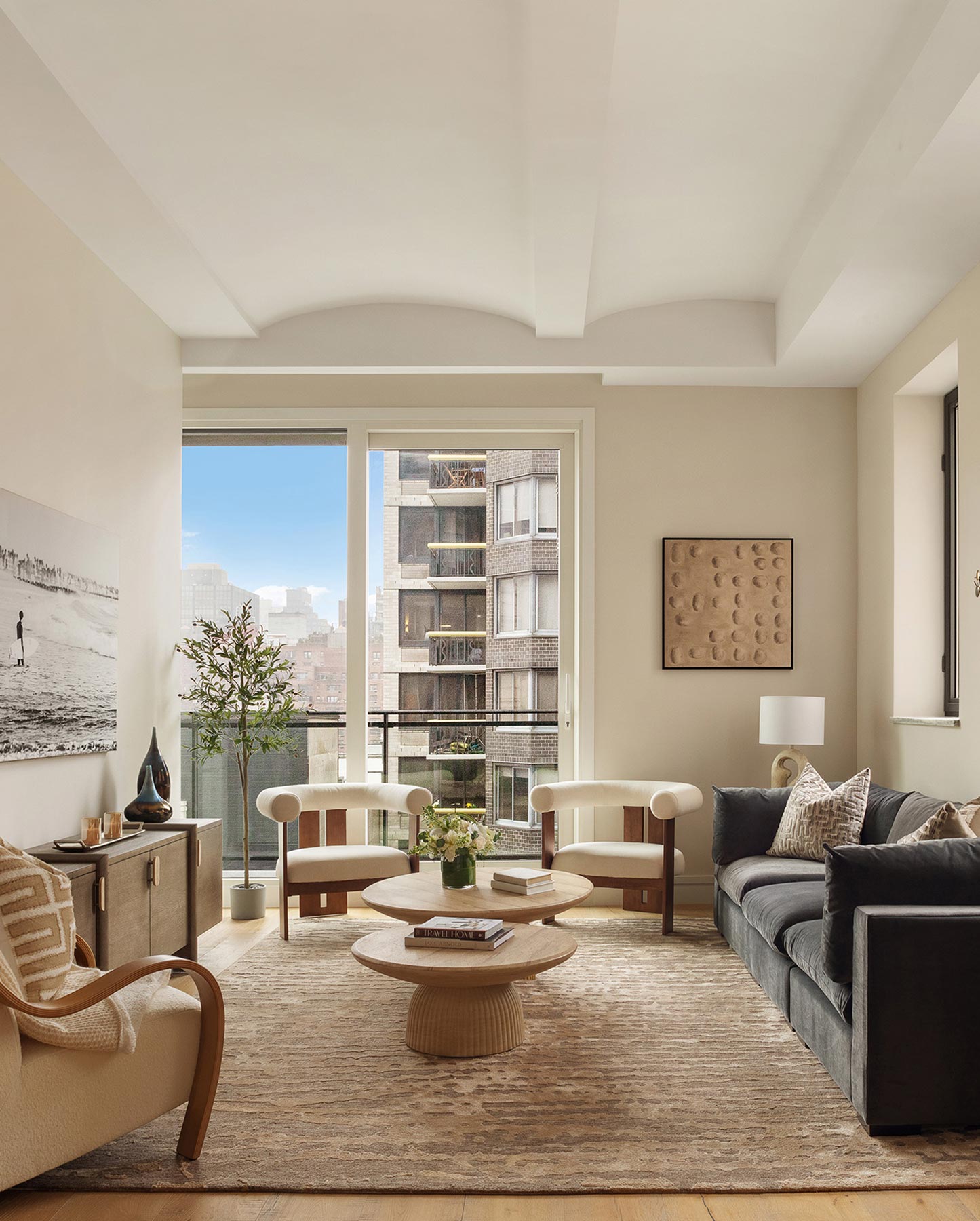 12 foot barrel vaulted ceilings